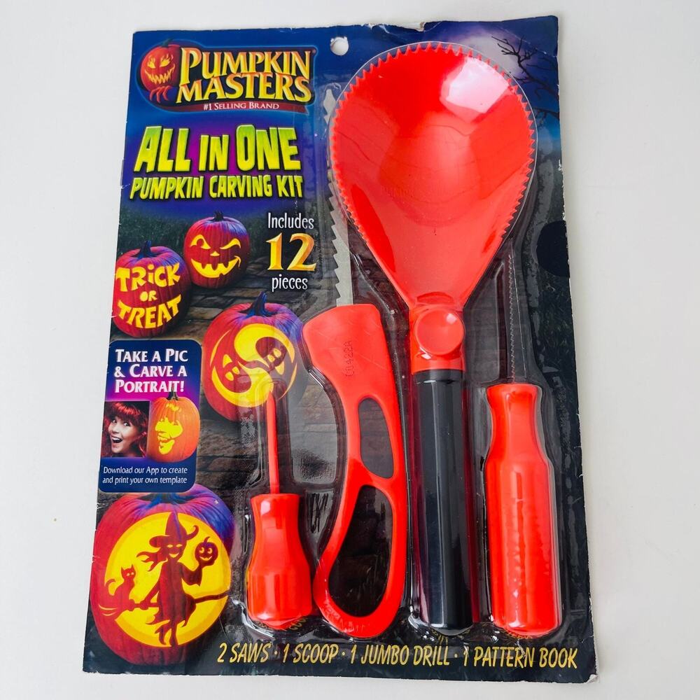 Pumpkin Masters All In One‎ Pumpkin Carving Kit Tools And Pattern Book Set